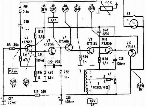 Audio frequency part of Signal 403